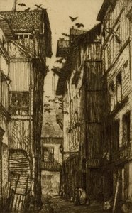 Ruelle des Pigeons, Rouen door Donald Shaw MacLaughlan