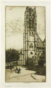 Tour St. Laurent, Rouen door Donald Shaw MacLaughlan