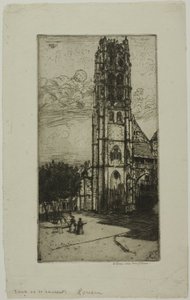 Tour St. Laurent, Rouen door Donald Shaw MacLaughlan
