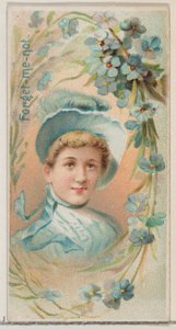Vergeet-mij-nietje, uit de serie Floral Beauties and Language of Flowers N75 voor Duke door Donaldson Brothers