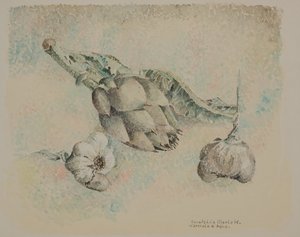 Artisjokken en knoflook door Donatella Merlo