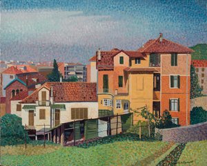 Huizen in de heuvels door Donatella Merlo