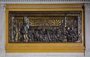 Bas-reliëf (brons) door Donatello