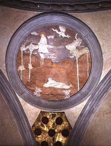 St. Johannes op Patmos, spandrel medaillon, c.1425