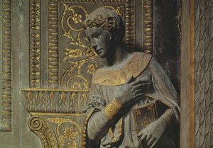 De Cavalcanti Aankondiging: detail van de Maagd door Donatello