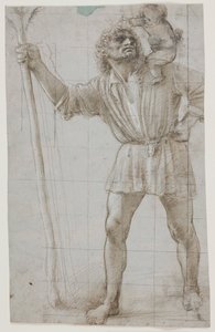St. Christoffel met het Kindje Jezus door Donato Bramante