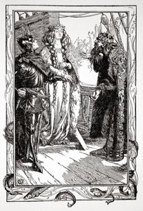 Koning Anguish geeft Isolt aan Sir Tristram, 1905 door Dora Curtis