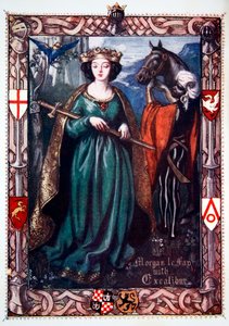 Morgan le Fay met Excalibur door Dora Curtis