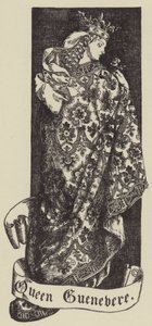 Koningin Guenevere (litho) door Dora Curtis