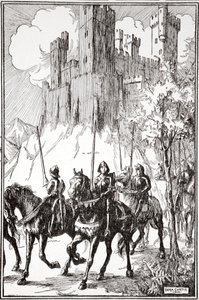 Sir Galahad in de Abdij door Dora Curtis