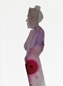 Abstracte rode figuur door Doris Schmitz