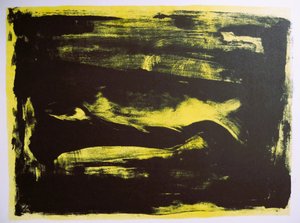 Vetgekleurd geel, donker, abstract door Doris Schmitz
