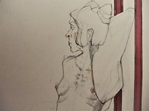 Schets van een in zichzelf gekeerde vrouw door Doris Schmitz