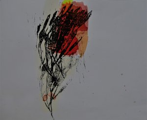Vurige abstracte vorm door Doris Schmitz