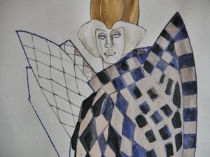 Mystiek harlekijnfiguur