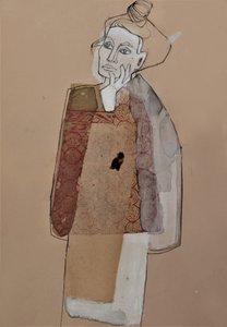 Portret van een peinzende vrouw door Doris Schmitz