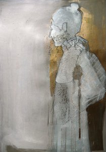 Rustige abstracte gouden figuur