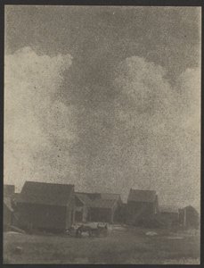 [Boerderijgebouwen met paard en wagen].