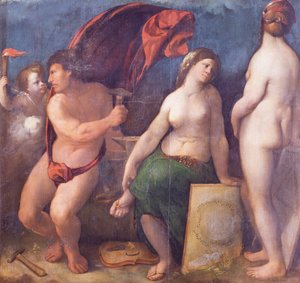 Allegorie van de muziek door Dosso Dossi