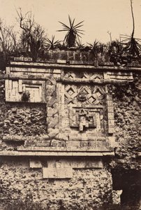 Uxmal, Indisch bas-reliëf, nonnenpaleis (Uxmal, Bas Relief de l
