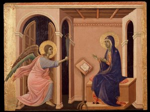 Aankondiging van de dood van Maria door Duccio di Buoninsegna