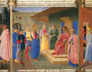 Christus voor Kajafas, (detail)