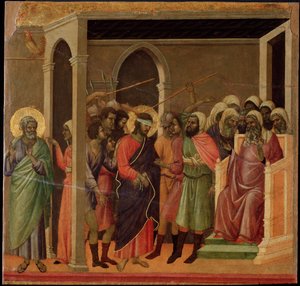 Jezus bespot. Maesta altaarstuk door Duccio di Buoninsegna
