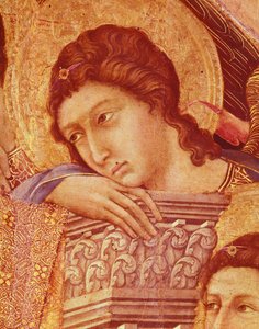 Maestà van Duccio altaarstuk in de kathedraal van Siena (detail) door Duccio di Buoninsegna