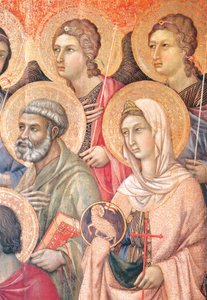 Maestà van Duccio Altaarstuk in Kathedraal van Siena (detail) door Duccio di Buoninsegna