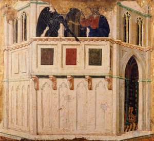 Verleiding op de Tempel (detail) door Duccio di Buoninsegna