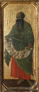 De profeet Maleachi, detail van de predella van het Maesta