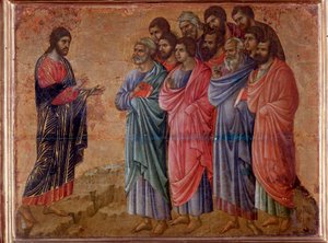 De verschijning van de herrezen Christus in de bergen van Galilea door Duccio di Buoninsegna