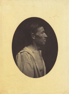 Een portret, in profiel gezien, van een man van 42 jaar, verdoofd door alcoholmisbruik..., 1854-1856