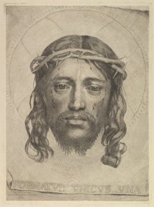 Gezicht van Christus op de sluier van St. Veronica, 1735 door Dudesert