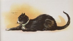 Een kat door Dudley Hardy