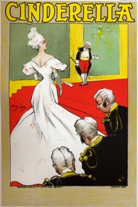 Literatuur. Sprookjes. Assepoester. Poster door Dudley Hardy voor een show in Londen, Engeland, circa 1890 door Dudley Hardy