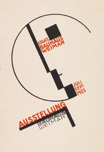 Tentoonstelling Bauhaus Weimar Bauhaus tentoonstelling. Ansichtkaart, 1923 door Dörte Helm
