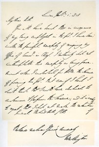 Brief van de hertog van Wellington aan generaal Rowland Hill, 1 februari 1828 door Duke of Wellington