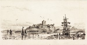 Nederlandse schoener gestrand bij Bamburgh