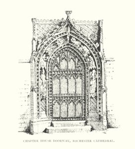 Deur van de kapittelzaal, kathedraal van Rochester door Duncan Moul