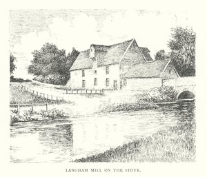 Langham Molen aan de Stour (litho) door Duncan Moul