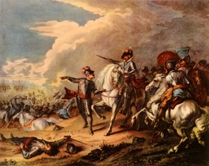De Slag bij Naseby, 1645 door Dupuis