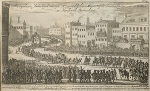 Een processie voor Koning Willem III