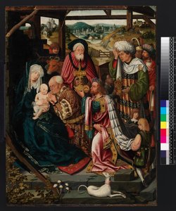 Aanbidding der Koningen, 1520 door Dutch School