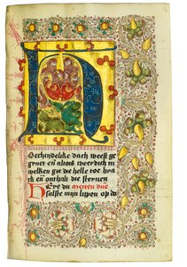 Getijdenboek en Gebedenboek in het Nederlands, Nederrijn, Emmerik, Kleef, ca. 1480 door Dutch School