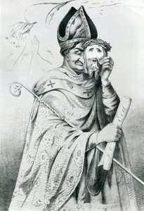 Karikatuur van Paus Pius IX (1792-1878)