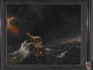 Christus In De Storm Op De Zee Van Galilea door Dutch School