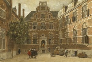 Binnenplaats van het Oost-Indisch Huis, Amsterdam door Dutch School
