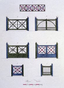 Ontwerpen uit Magazine of Garden Gems door G. van Laar, gepubliceerd in 1802