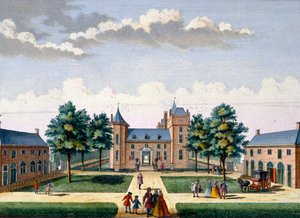 Gevel van Kasteel Assumburg, uit Het Zeganpralent Kennemerlant door Hendrick de Leth en Matthias Brouerius Van Nidek, gepubliceerd ca. 1700-1730 door Dutch School
